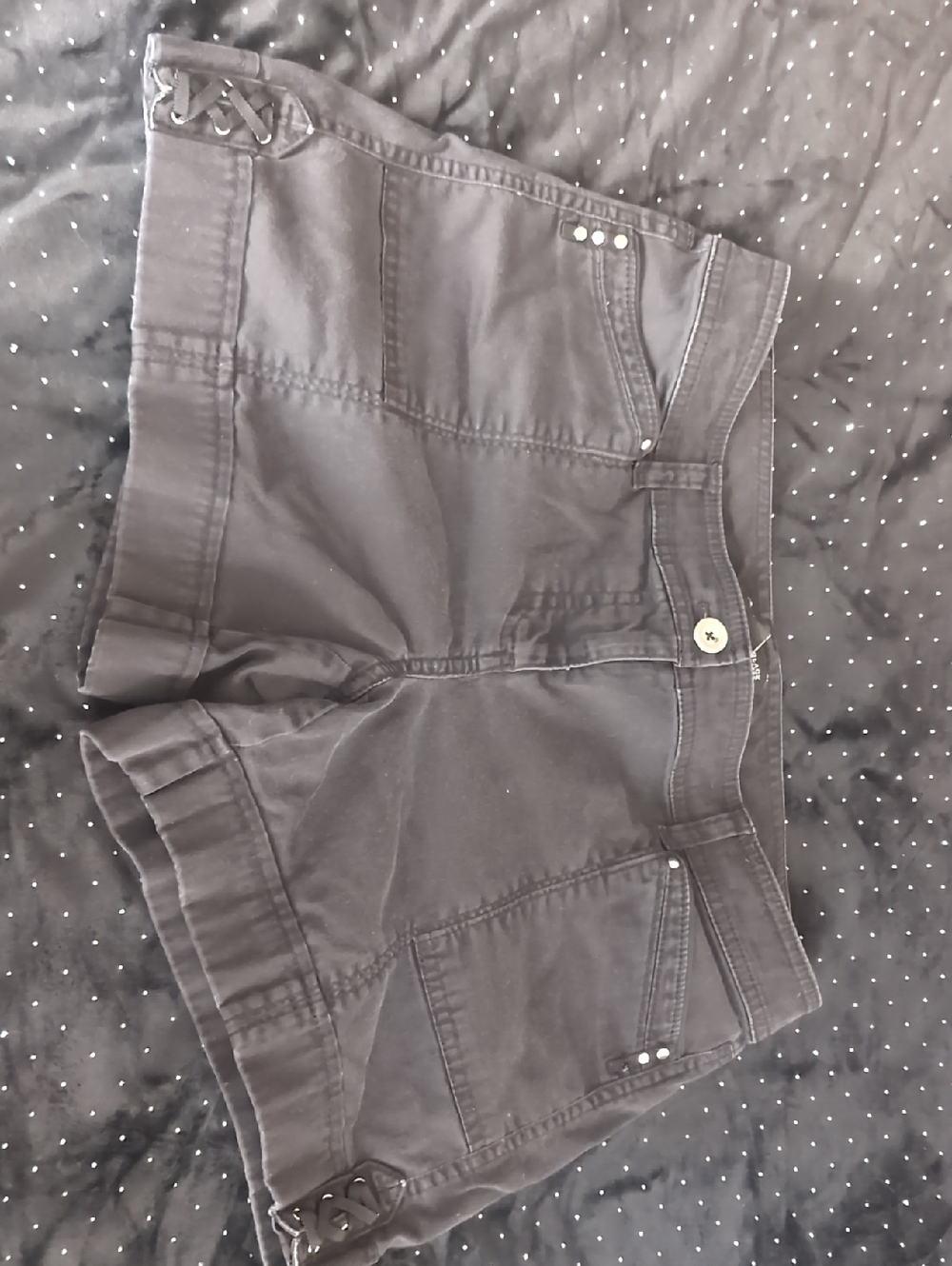 White House Black Market Black Mid Rise  Utility Shorts